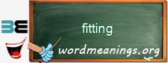 WordMeaning blackboard for fitting